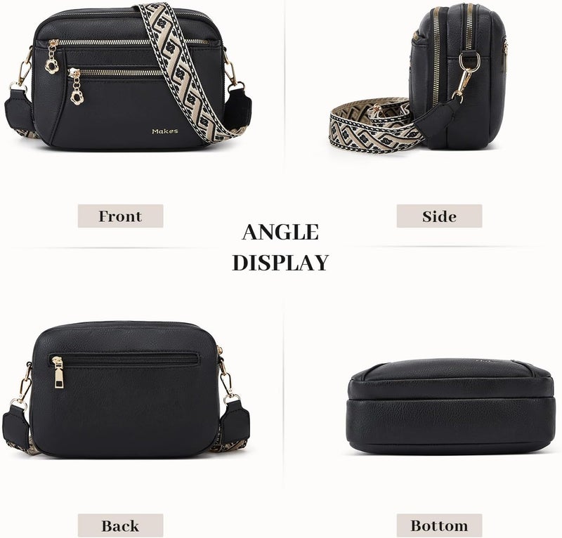 Makes Crossbody Purse for Women Small Crossbody Bags Trendy Vegan Leather with Adjustable Shoulder Straps Gift for Mother Wife Mom - Image 4